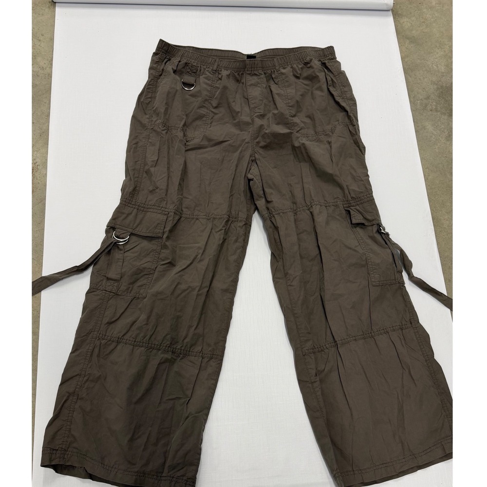 Wild Fable Pewter Gray Wide Leg Cargo Pants XXL New With Tags Streetwear Y2K